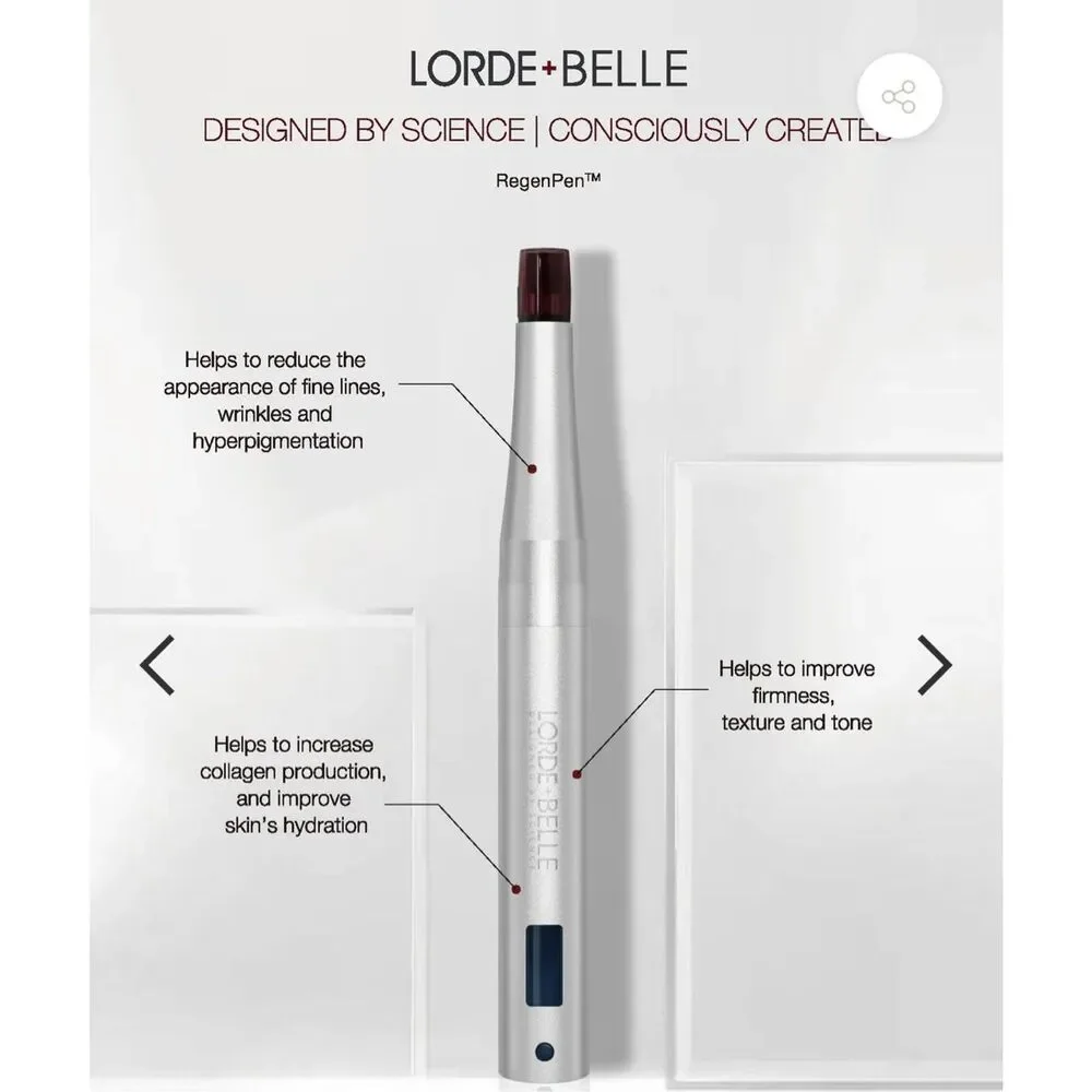 LORDE + BELLE THE VIRAL‎ REGENPEN Non-invasive Facial Tool Device New $299 msrp